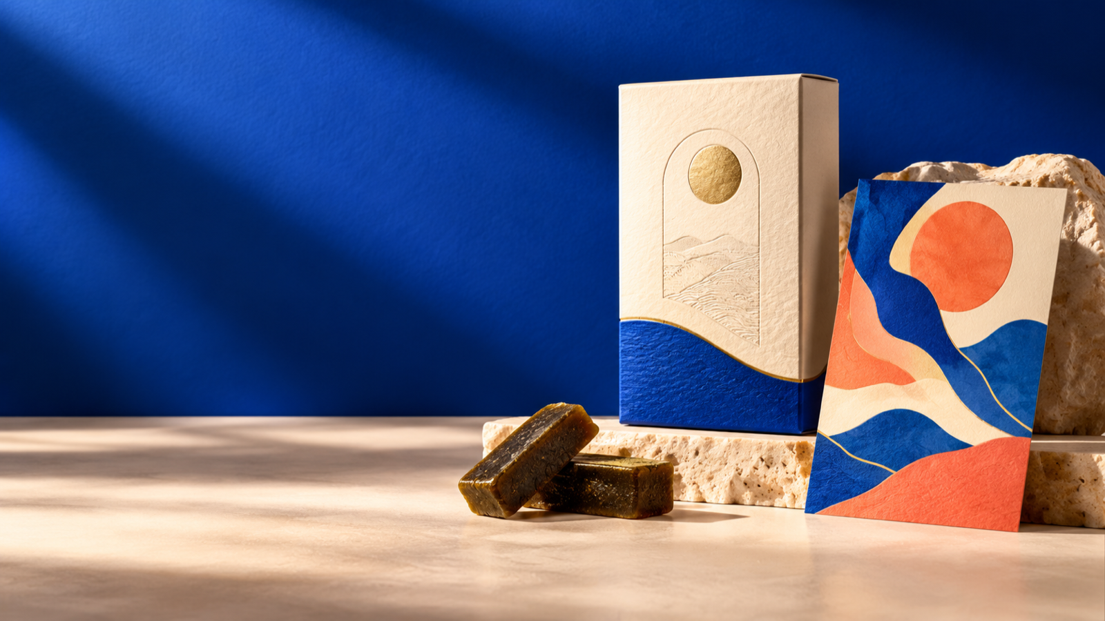 Plaquette de résine de chanvre et carte visuelle de personnalisation en studio